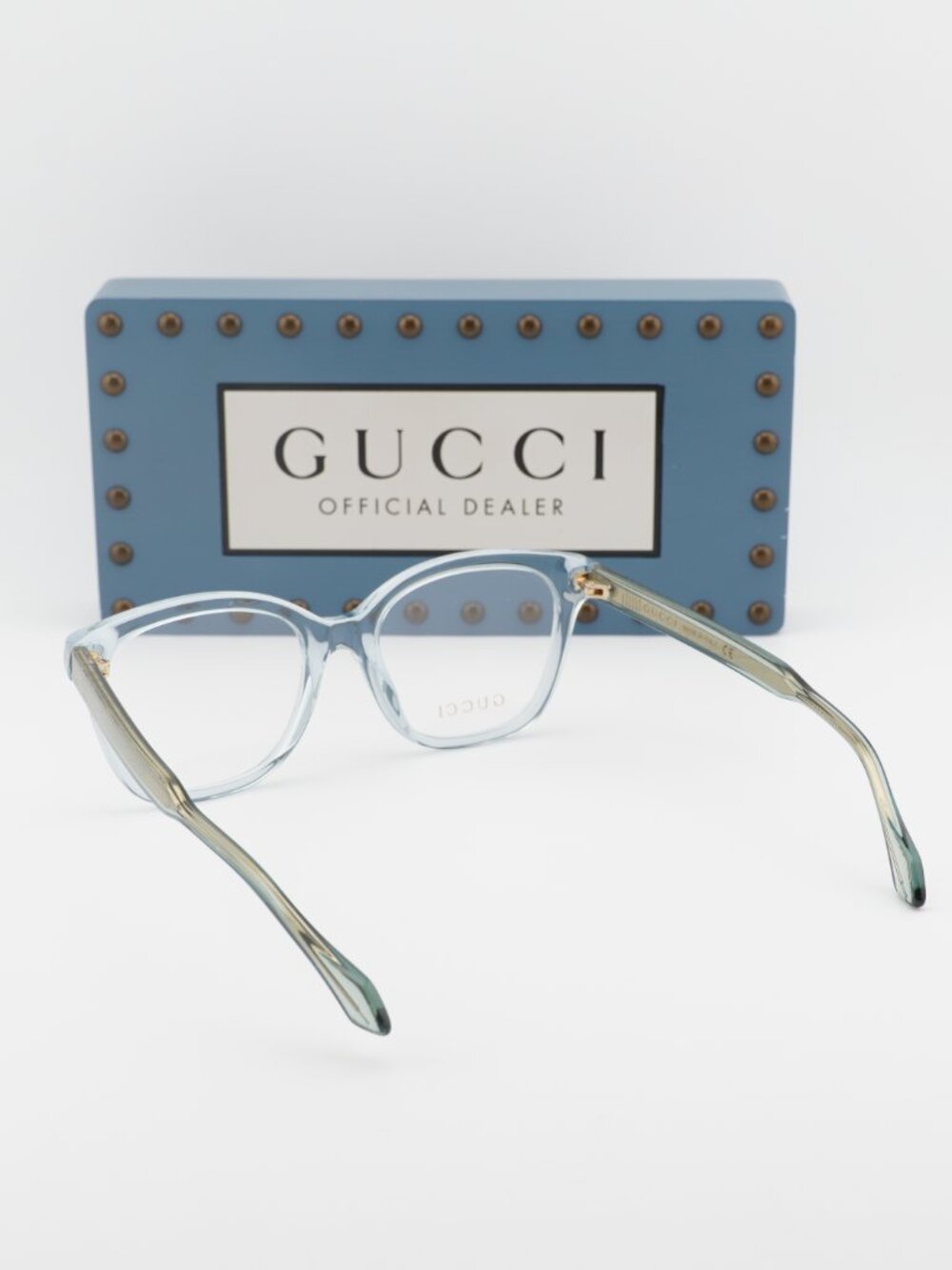 Gucci GG0566O 003 Square Eyeglasses - Blue 52mm - Picture 5 of 11